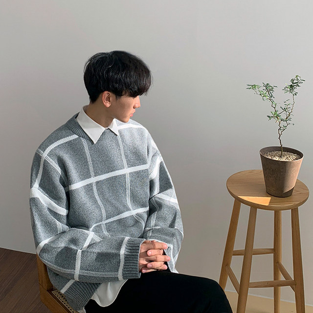 MRCYC ຜູ້ຊາຍ lazy ເສື້ອ sweater ດູໃບໄມ້ລົ່ນແບບເກົາຫຼີວ່າງ pullover sweater ນັກສຶກສາແນວໂນ້ມ jacket ສ່ວນບຸກຄົນ