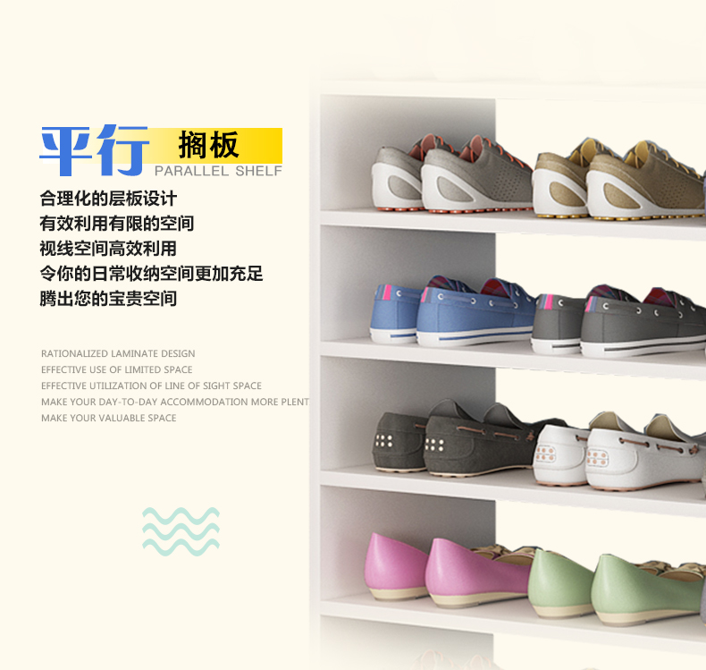 Giá để giày nhiều lớp đơn giản hộ gia đình tủ giày nhà kinh tế giày kệ giả cửa gỗ - Kệ tủ giày giá rẻ