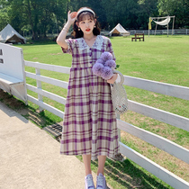 Pregnant Women summer dress tide hot mother 2021 spring summer fashion out loose coat women late pregnancy long skirt