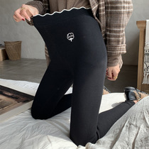 Vertical stripes thin slim Lamb hair thickened velvet leggings