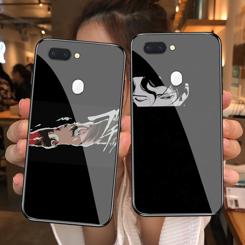 Secondary meta-motion comic dark black series oppor9s oppor9s r11s r15 dreamscape version a7x frosted tempered glass mirror phone protective shell r15x k1 r17pro r17pro
