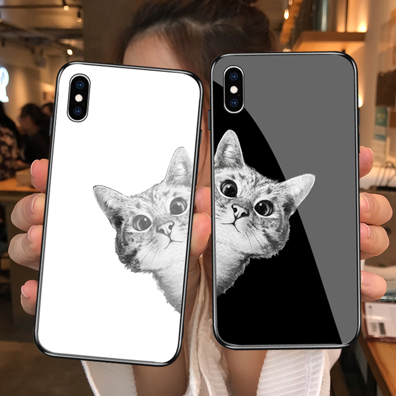 iphone 6 6splus i7 8 7plus 8plus frosted tempered glass phone case iphone X XS XR XS max mirror