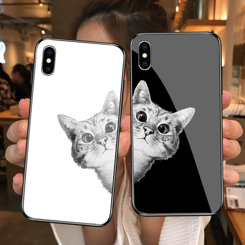 Apple, матовый стеклянный брендовый милый чехол для телефона XS Max для влюбленных, 6, intel core i7, 8/7, 7plus, 8, 8plus, iphone x, зеркальный эффект