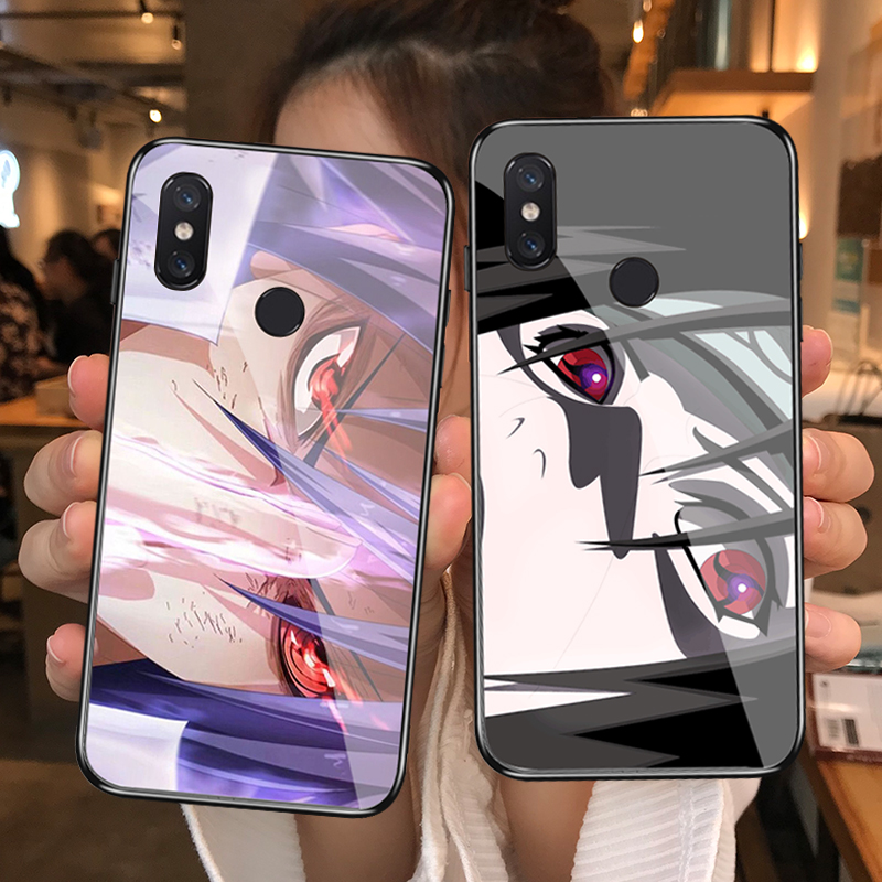 Anime Naruto Ferret Tide Men's Style for Xiaomi 8 8 Youth Discovery Edition note3 Hemming silicone protective cover red rice note5 5plus frosted tempered glass phone case