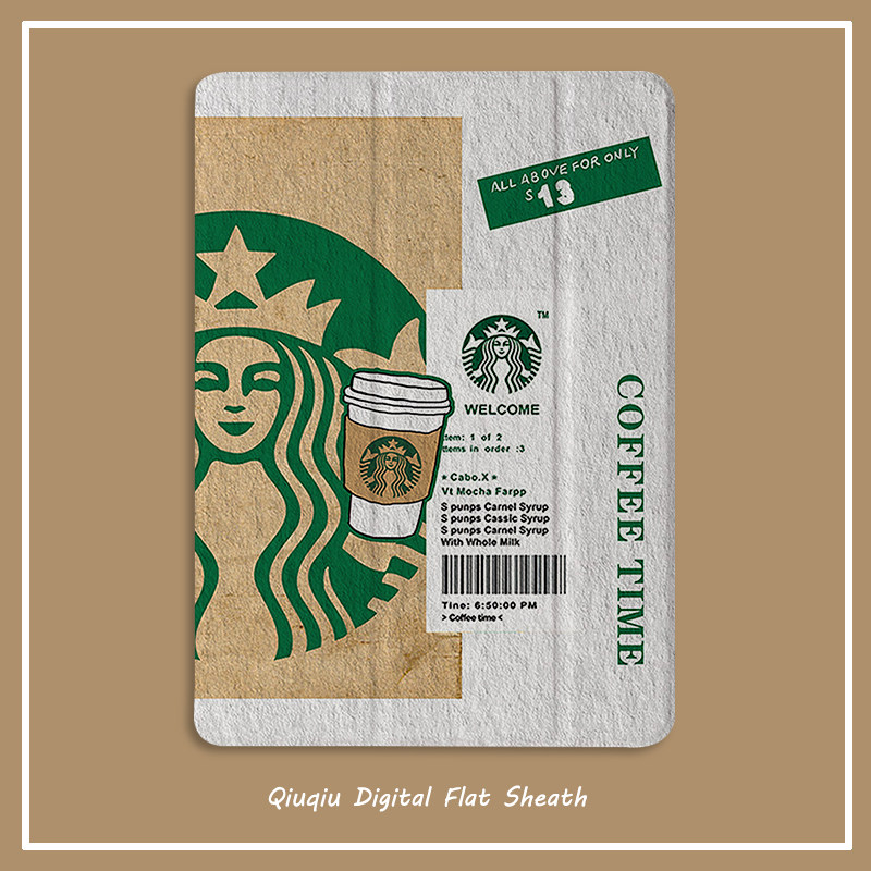 Creative Tide Card Illustrator 2021 New pro11 Protective Sheath With Pen Slot Flat 10 10 2 10 5 Inch Airbag Shell 18 19ipad air4 3 2 1 Trifold