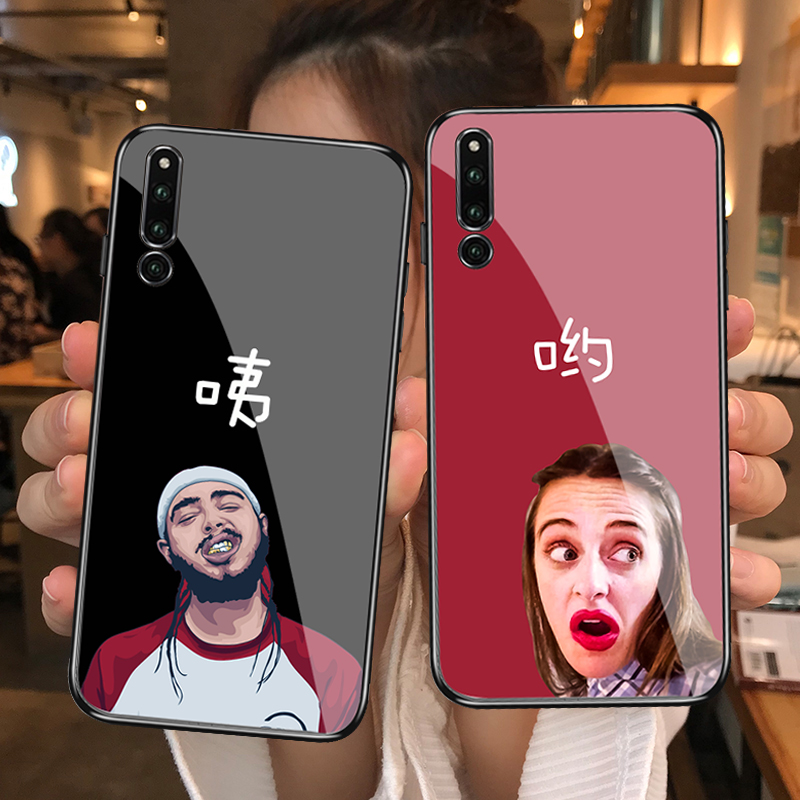 European and American style spoof tide brand couple suitable for Huawei nova4 nova2s nova3i 3e tempered glass mirror mobile phone protective shell glory magic2 play