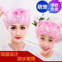 Childrens bath for men and women shower cap Womens waterproof headscarf large shower cap dry for childrens shampoo Hood