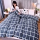 San hô flannel cộng với chăn lông cừu bìa một mảnh mùa đông ký túc xá đại học nam và nữ bìa chăn đơn - Quilt Covers