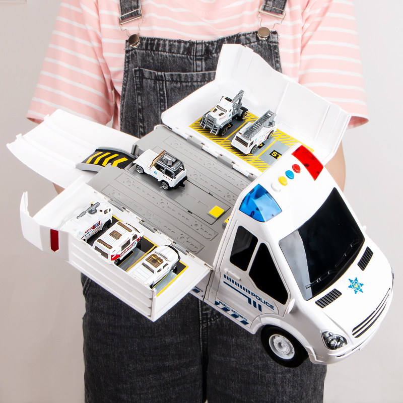 Children's Day toy car suit 7 Ambulance 2 Boys Girl 61 110 Police 5 Gift car 4-6 Boy 3 years old
