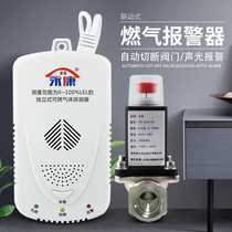 Yongkang household gas alarm Natural gas automatic cut-off solenoid valve straight-through valve Fire certification national standard