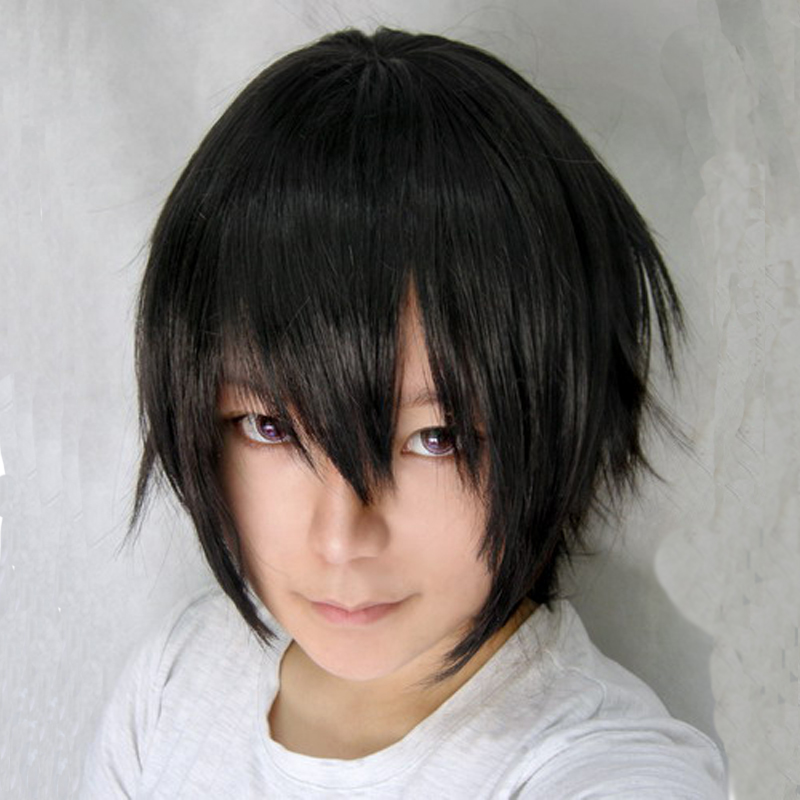 Spot baker cosplay wig rebellious Lulu Xiu black face anti-upturned short hair cos fake hair