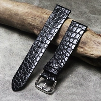 Мягкий тонкий ремешок для часов ручной работы, 16mm, 18mm, 19mm, 20mm, 21mm, 22mm, крокодил, из натуральной кожи