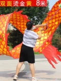 Plaza Fitness Dance Dragon Ribbon Bragon Color Color Strip Среда Средняя и пожилой односторонний с двойным золотым драконом реквизит