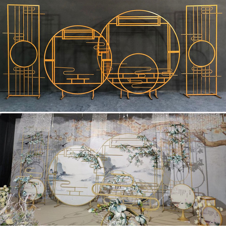 Wedding Props New Dreamery Chinese Style Screen Remembering Jiangnan Road Leading Background Decorative Wedding Pendulum screen