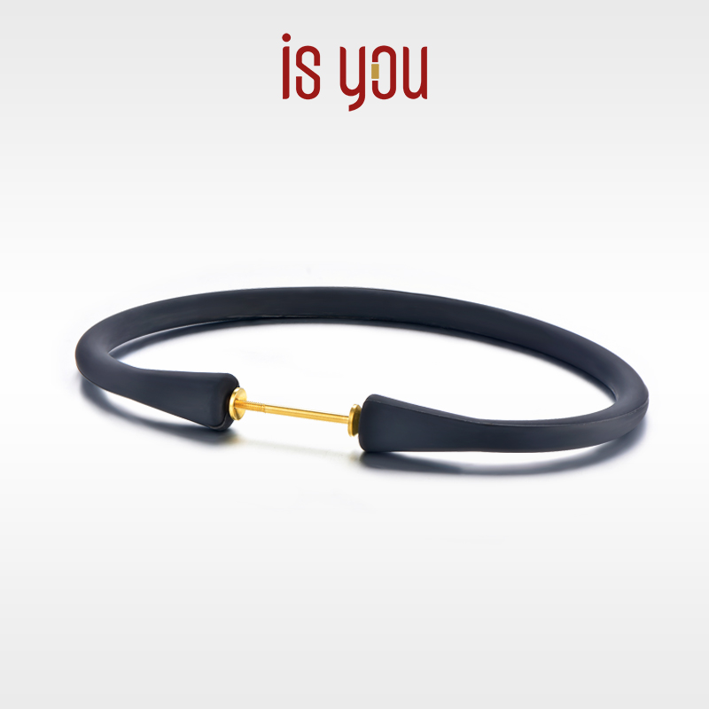 ISYOU Tide Cool Accessories Sports Silicone Bracelet Gold Handstring Accessories DIY Matching Handmade 3D Hard Gold Lovers