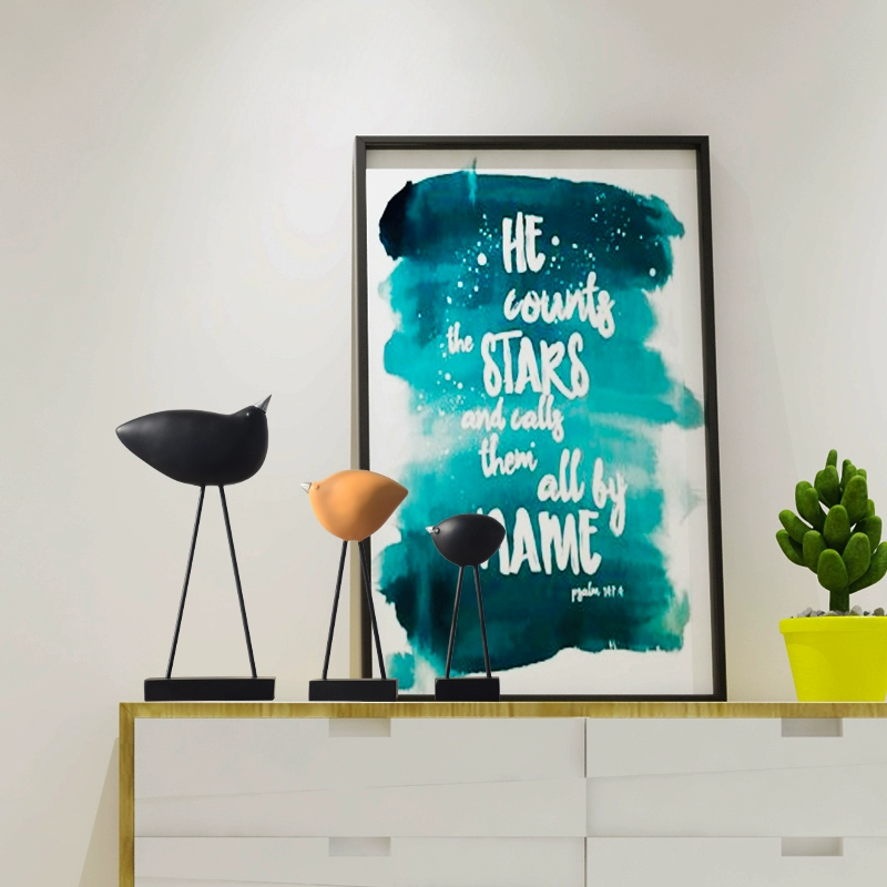 Phong cách bắc âu tủ trang trí phòng khách tủ rượu tủ tivi hiện đại tối giản đồ nội thất trang trí đồ thủ công chim sáng tạo - TV