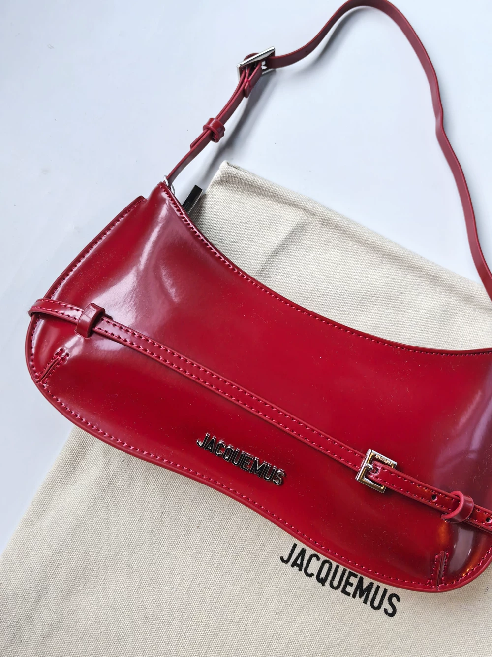 PTOY*spot Jac Patent Handbag ретро французская стиль патентная кожа яркие нюансы подмышечная сумка