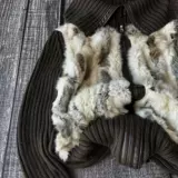 Ноябрь*Если шесть было девятью настоящими кроличьими волосами Мос Зеленая Горячая девушка Y2K вязаная куртка кардигана LGB LGB