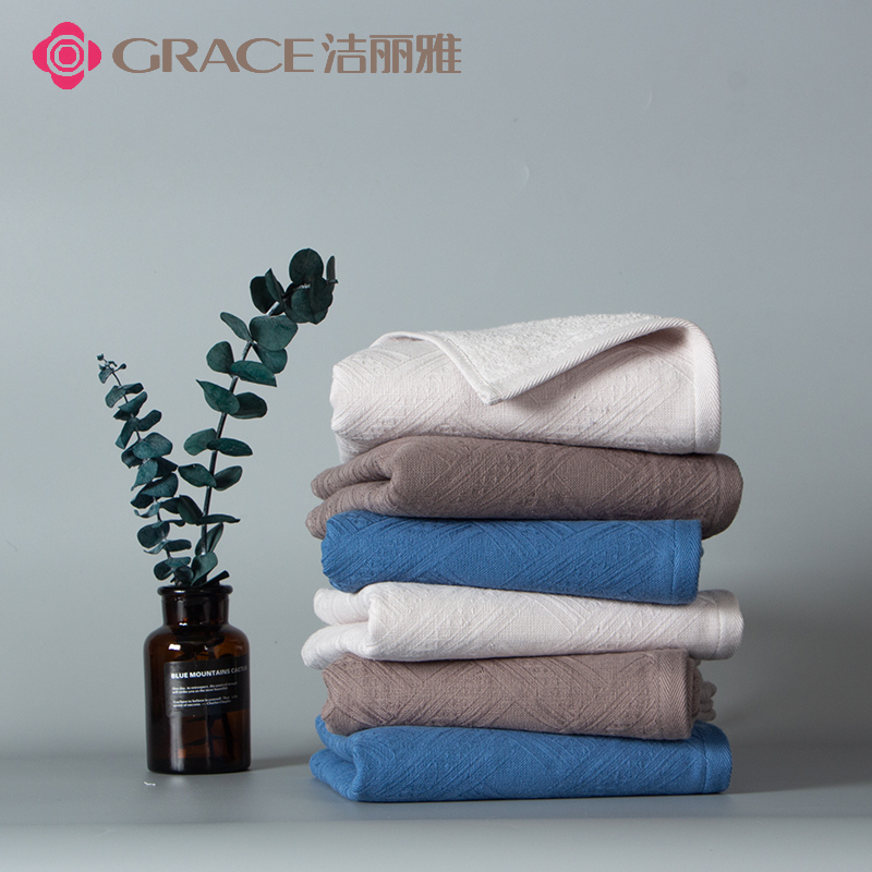 Jie Liya towel pure cotton water absorption does not fall off soft cotton face wash household face towel unisex towel