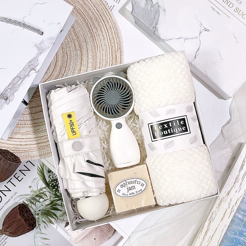 Heatstroke prevention and cooling supplies logo company annual meeting practical and exquisite employee birthday opening business high-end companion gift package