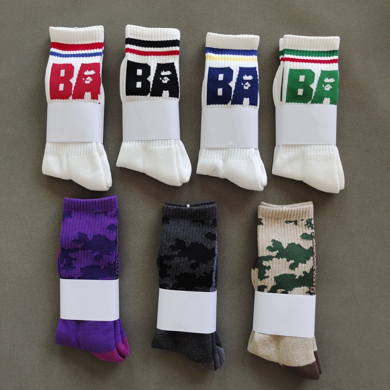 Japanese Letter Stripe Camouflage Forest Style Ape Socks Unisex Mid-High Thick Pure Cotton Towel Bottom Sports Socks Trendy Socks Japanese Letter Stripe Camouflage Forest Style Ape Socks Unisex Mid-High Thick Pure Cotton Towel Bottom Sports Socks Trendy Socks
