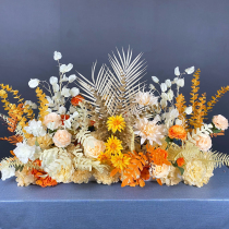 New wedding big flower simulation silk flower finished decoration eucalyptus flower row Tatai road lead wedding flower art