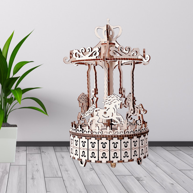 Valentine's Day gifts for boys and girls rotating Trojans DIY Eight soundboxes handmade wooden assembled Tiancheng Children-Taobao