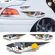 3d three-dimensional peek car sticker personality creative scratch cover change decoration motorcycle body sticker scratch waterproof