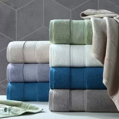 2 strips of cotton couple towel cotton wash face household absorbent non-hair cotton hotel thickened bath customization