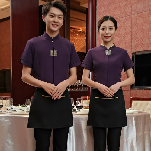 Летняя одежда для работы, короткий рукав, китайский стиль