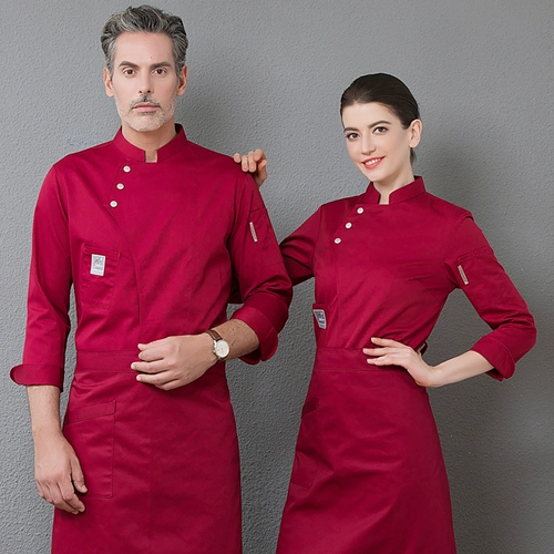 Шеф -повар Работая одежда мужчина с длинным рукавом осень и зимний западный ресторан