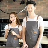 Хлопковый износостойкий фартук, чай с молоком для маникюра для работы, делается под заказ, с печатью вашего логотипа