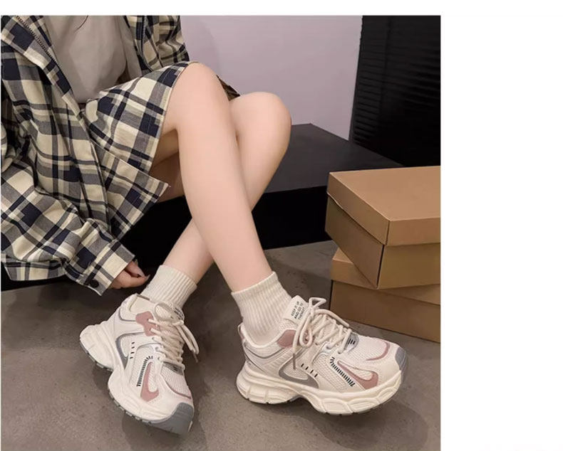 女童鞋子2026秋季新款中大童老爹鞋高颜值儿童运动鞋女孩网面透气 — 12