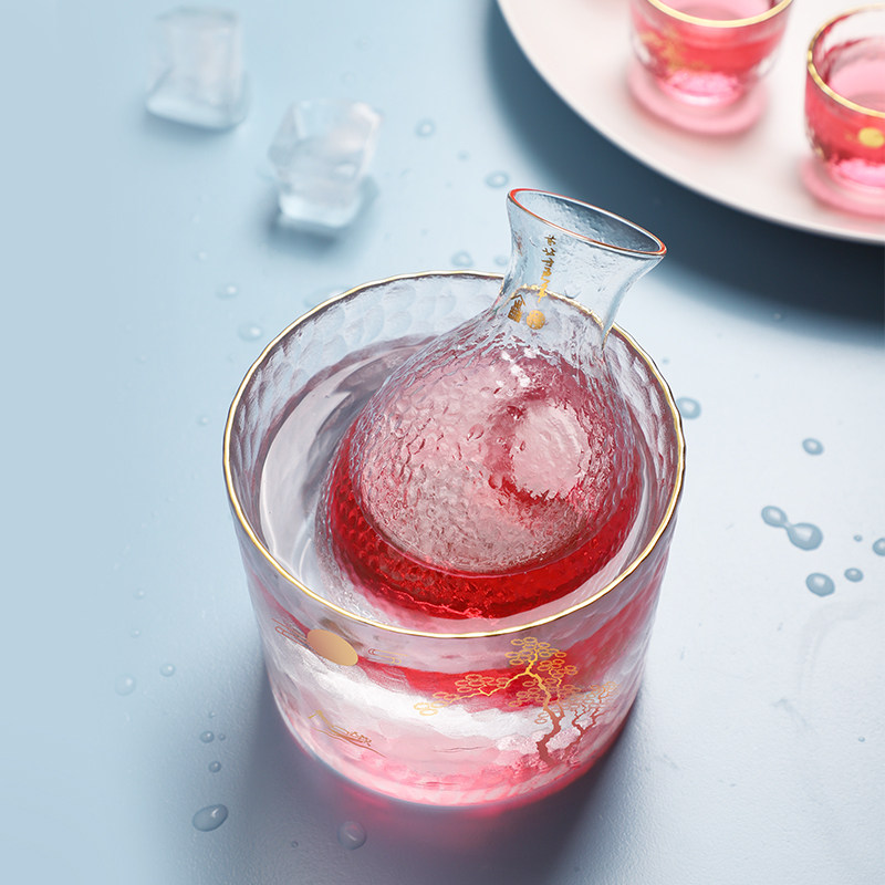 大英博物馆 葛饰北斋系列 耐热金边玻璃温酒器杯套装 1壶5杯 凑单折后￥237包邮