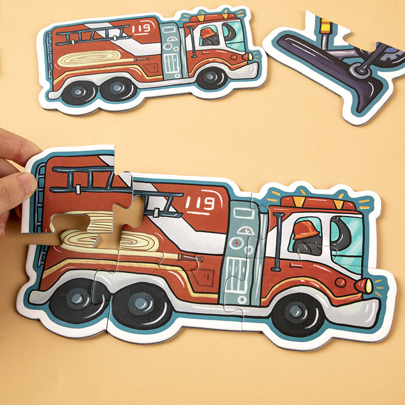 Young Children Chunks Puzzle Cartoon Animals 2 Babies Boys 3 Years Old Transport Flat Early Lessons Intellectual Toys