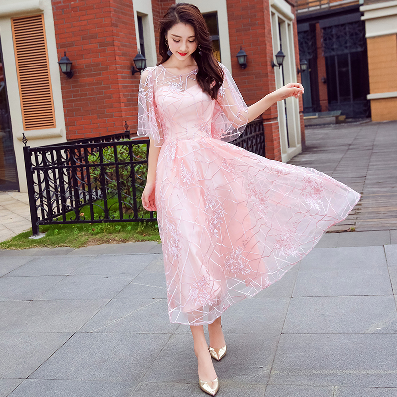 Robe de soirée manche volante - Ref 3213641 Image 3