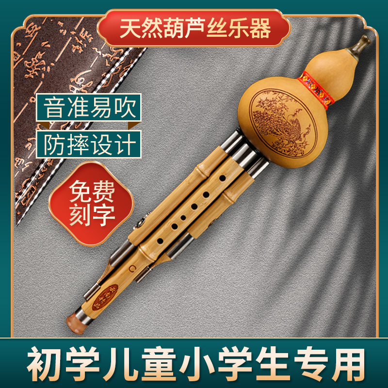 Gourd silk instrument beginner C key down b key primary school students special children adult entry professional playing type anti-fall