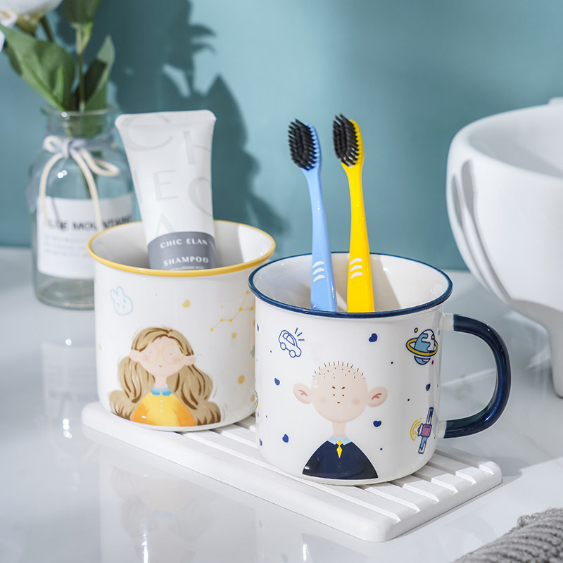Gargling Cup ins and wind suit Home lovers net red Lady Cute Toothbrush Cup Wash Cup cup A pair of minimis
