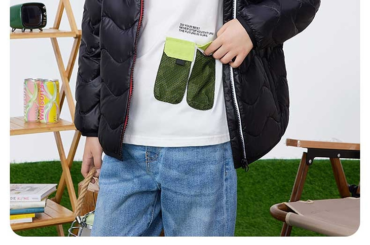 探路者 中大童 超轻白鸭绒羽绒服 图18