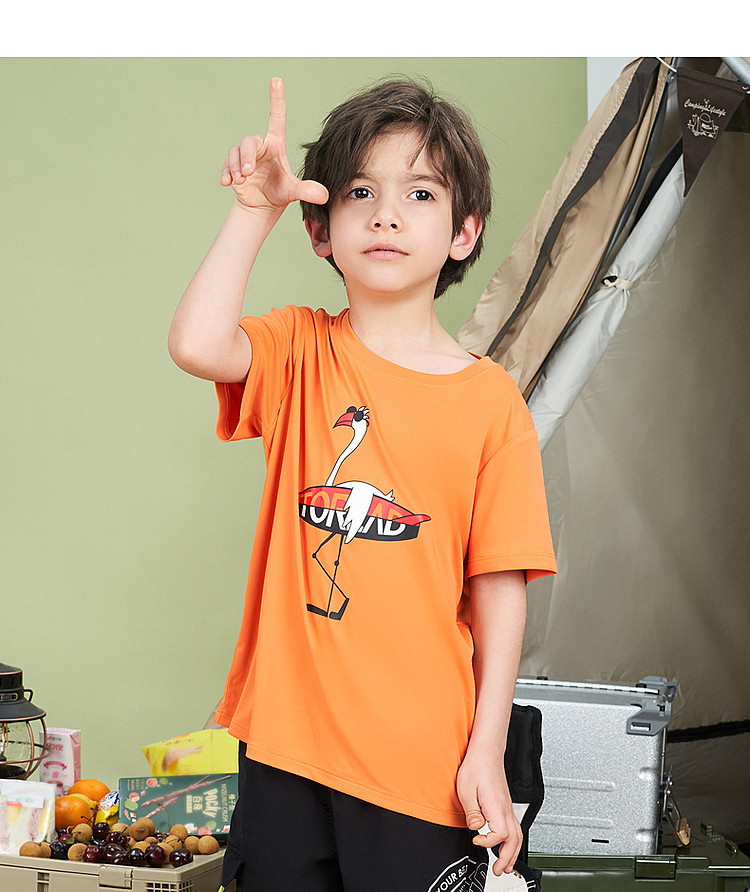 探路者 2022年春季款 速干排汗 儿童短袖T恤 双重优惠折后￥35包邮 男、女童120~170码多色可选