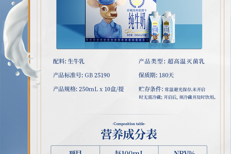 薇娅推荐，国宝级奶牛，3.8g乳蛋白：250mlx10盒x2提 认养一头牛 梦幻盖 娟姗纯牛奶 79元包邮 买手党-买手聚集的地方