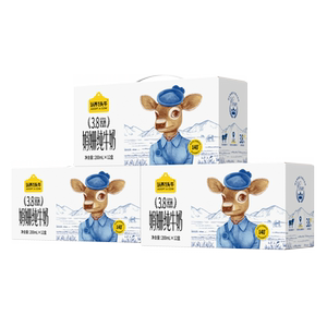 认养一头牛娟姗高钙纯牛奶3.8g蛋白200ml*12盒官方旗舰店送礼礼盒