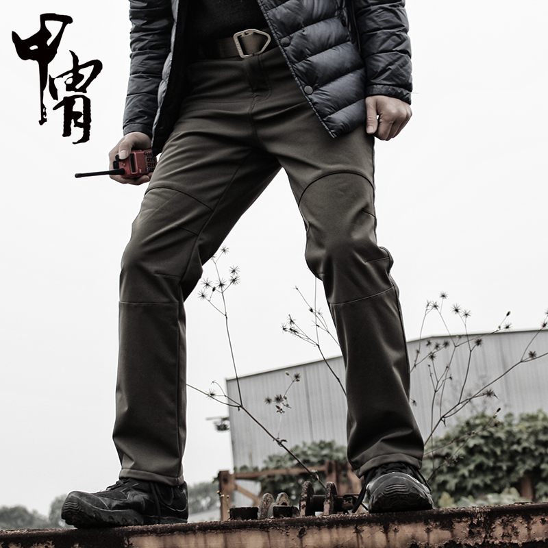 Thicken wind and waterproof winter cold and warm outdoor subprime pants for men plus velvet skiers