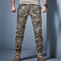 Tough guy tactical pants camouflage pants military suit camouflage trousers mens overalls jogging pants slim tie pants