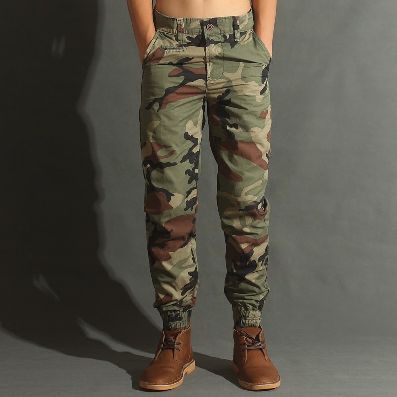 Outdoor casual pants wear-resistant men's camouflage overalls, overalls, loose large size trousers tide