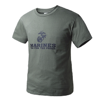 New summer product military style MARINES Marun Earth Eagle logo printed short-sleeved T-shirt crew neck shirt