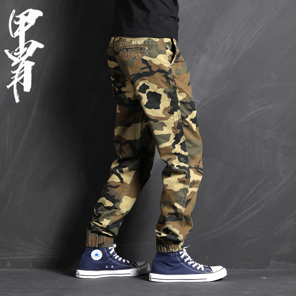 Tide Outdoor Large Size Bouquet BOUQUET WITH COLOR PANTS REPAIR BUNK PANTS CASUAL SPORTS MULTI-POCKET WORK PANTS MEN'S PANTS MEN'S PANTS