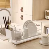 Блюда блюда, столовая стойка для хранения блюд Countertop кухонная однослойная полка сливка, посуда, палочка для палочек, полки лопаток многофункциональная стойка для рабочего стола.