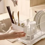 Блюда блюда, столовая стойка для хранения блюд Countertop кухонная однослойная полка сливка, посуда, палочка для палочек, полки лопаток многофункциональная стойка для рабочего стола.