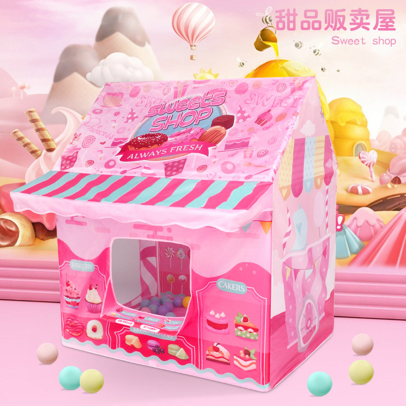 Children's tent boy dinosaur game dollhouse indoor princess girl dessert house simulation buying and selling toddler toys
